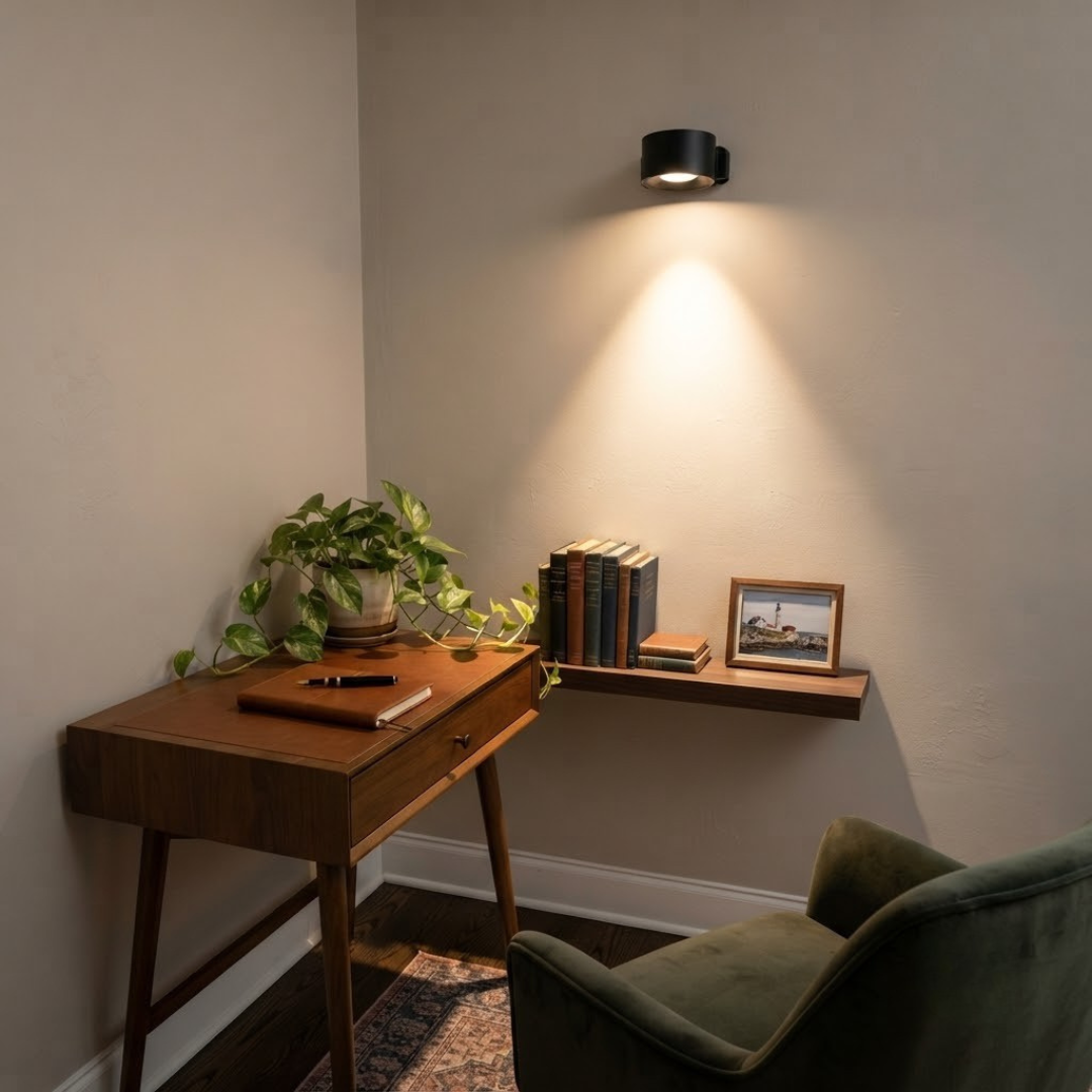 Rechargeable touch LED Wall Light Magnetic Mount Round