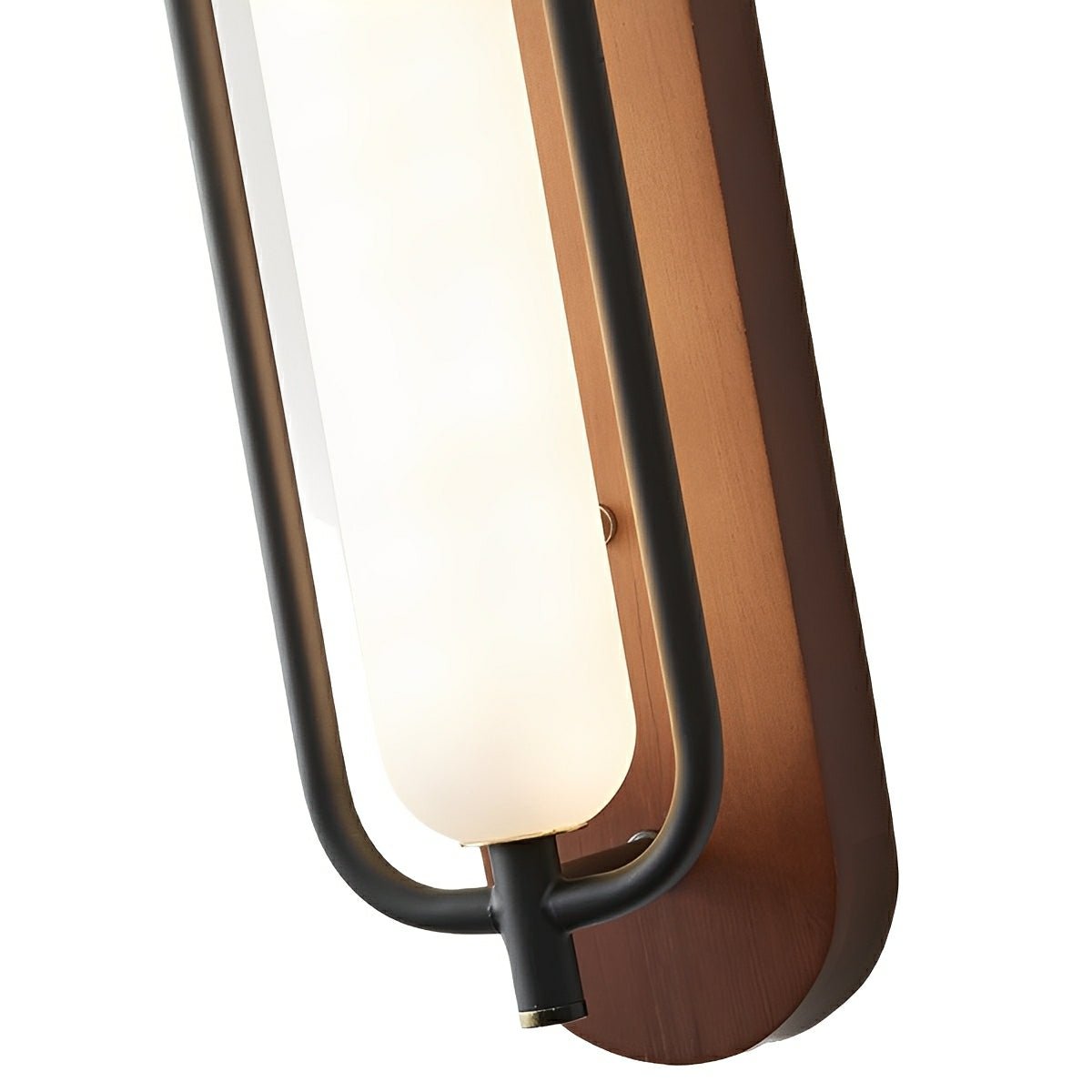 Rowan LED Wall Lamp | Classic Wood & Frosted Glass Glow