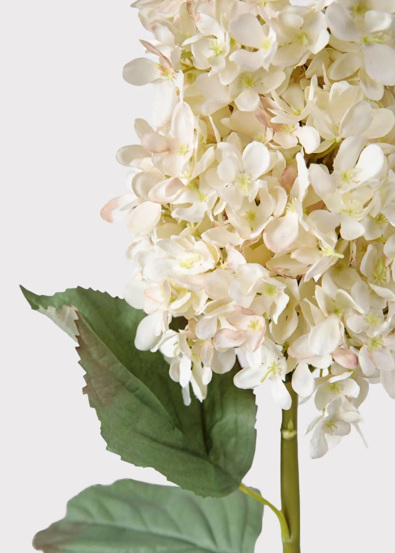 Parchment Artificial Flower Cone Hydrangea Stem - 35"