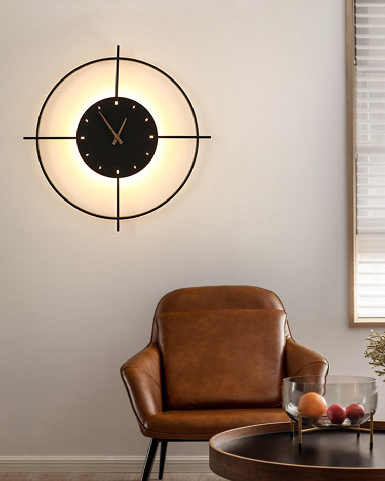 Round LED Wall Clock Light