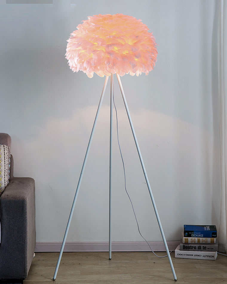 Willo Tripod Floor Lamp | Natural Materials, Modern Ambient Lighting