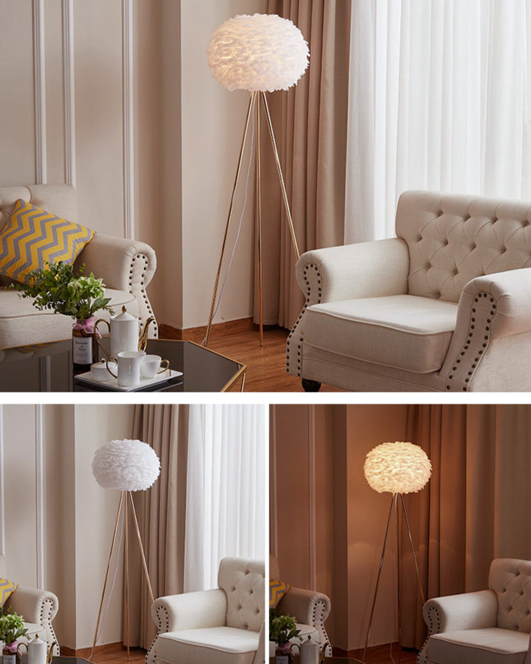 Willo Tripod Floor Lamp | Natural Materials, Modern Ambient Lighting