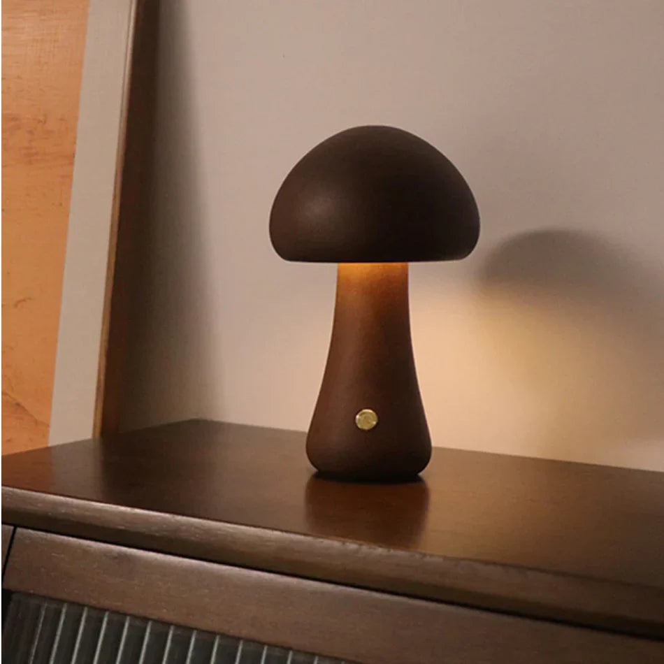 Mushroom Cordless Accent Table Lamp