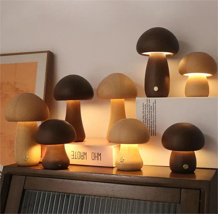 Mushroom Cordless Accent Table Lamp