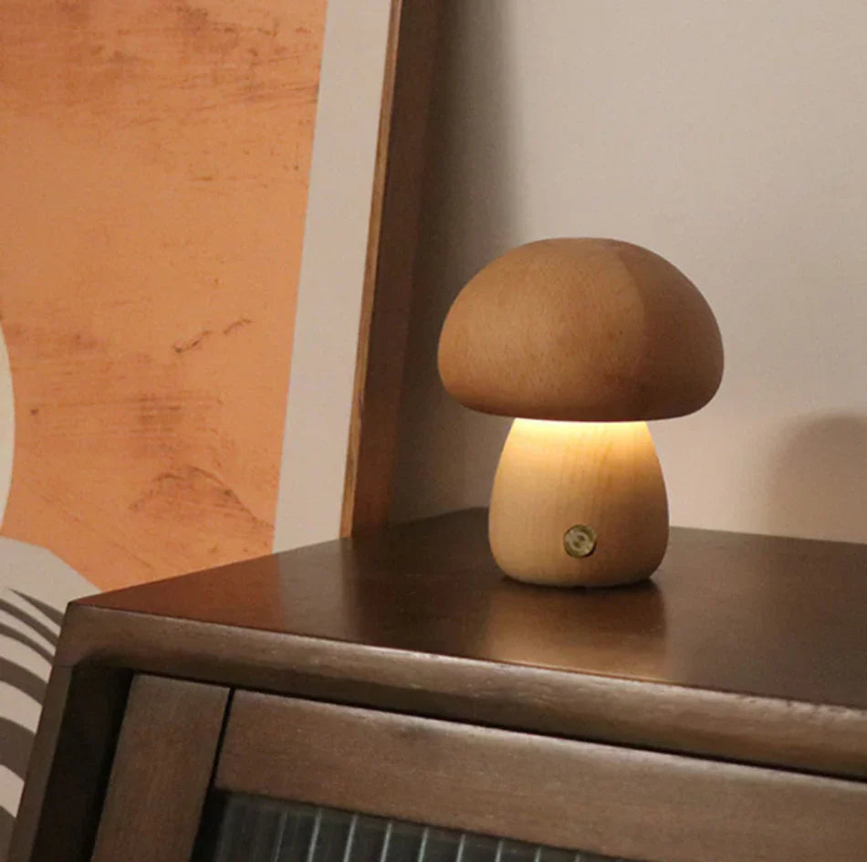 Mushroom Cordless Accent Table Lamp