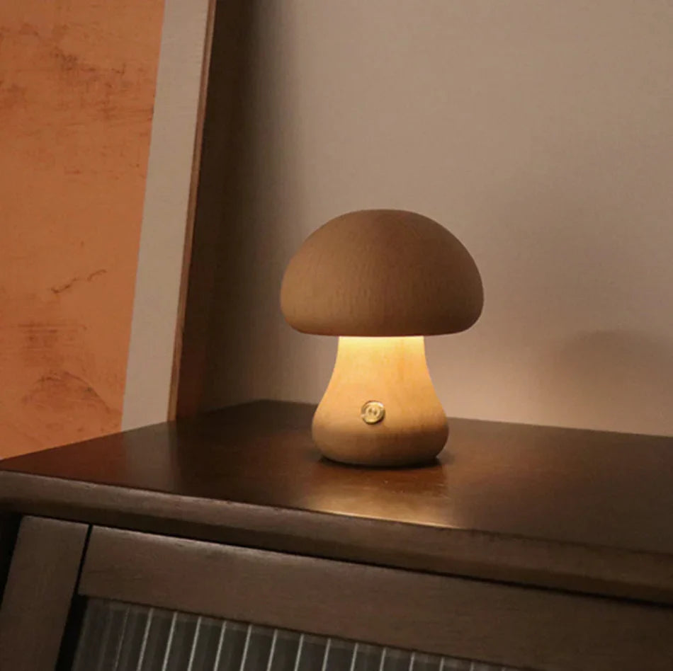 Mushroom Cordless Accent Table Lamp