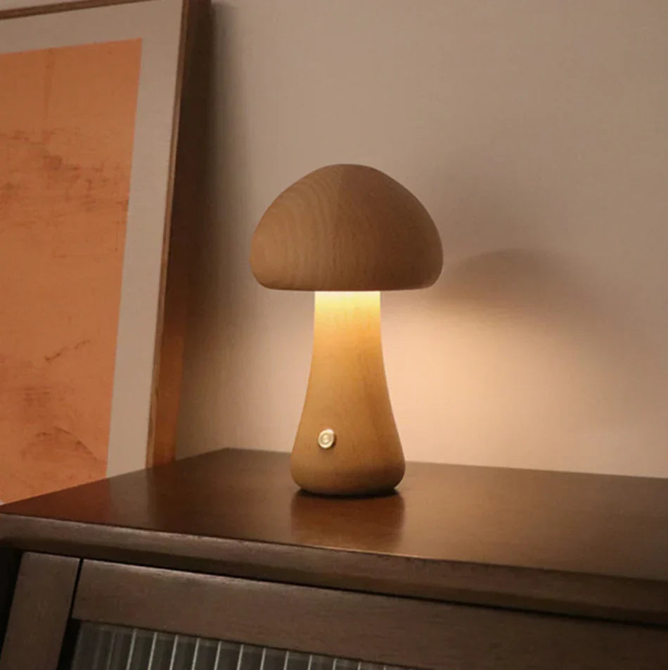 Mushroom Cordless Accent Table Lamp