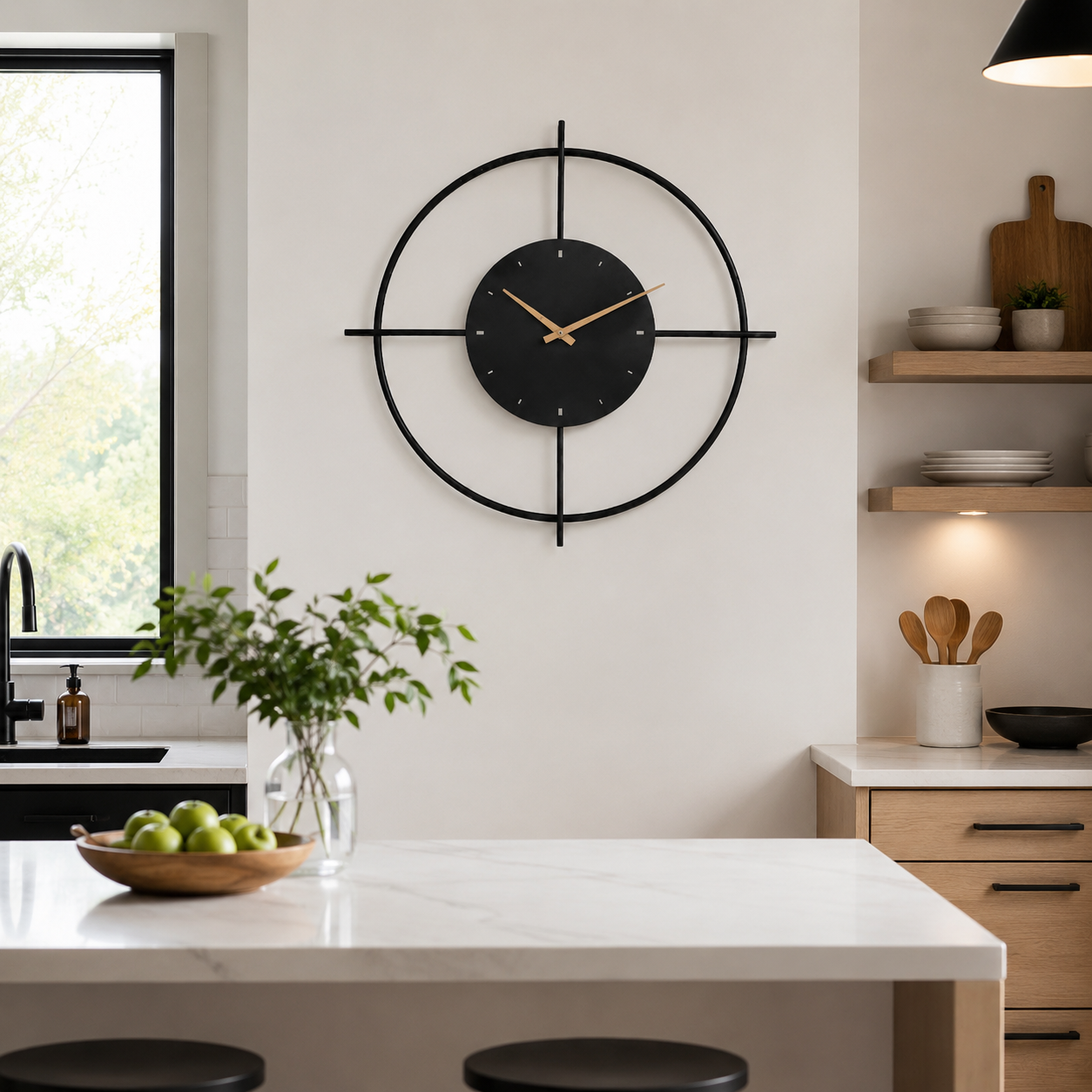 Round LED Wall Clock Light
