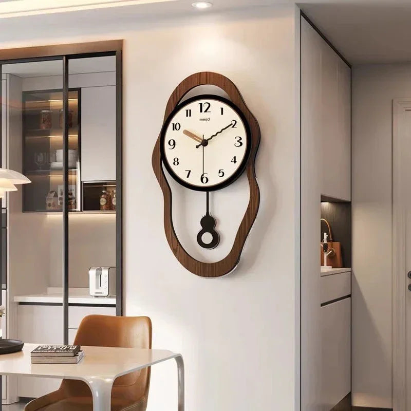 Retro Timber Silent Wall Clock