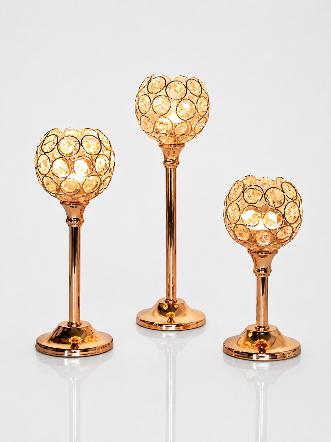 Jewel Light Candle Holder Set