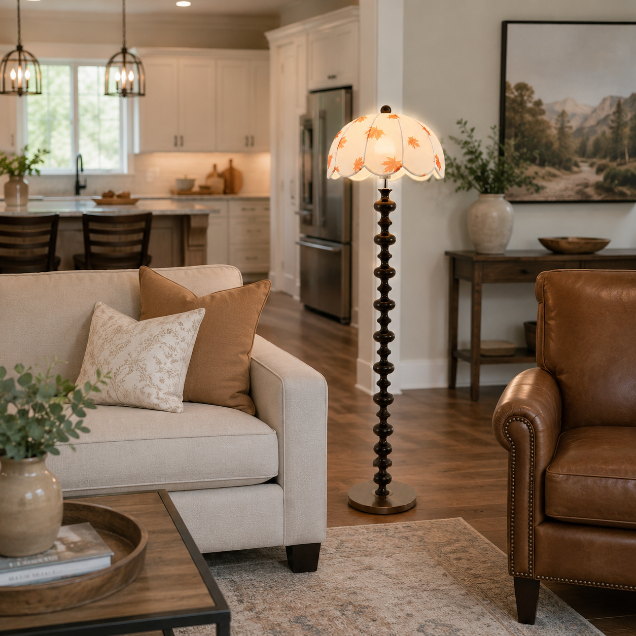 Nordic Arc Fabric Floor Lamp
