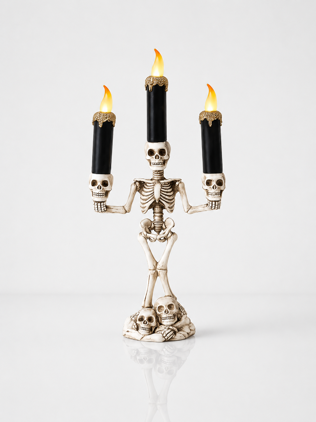 Bone Detail Candle Holder Centrepiece