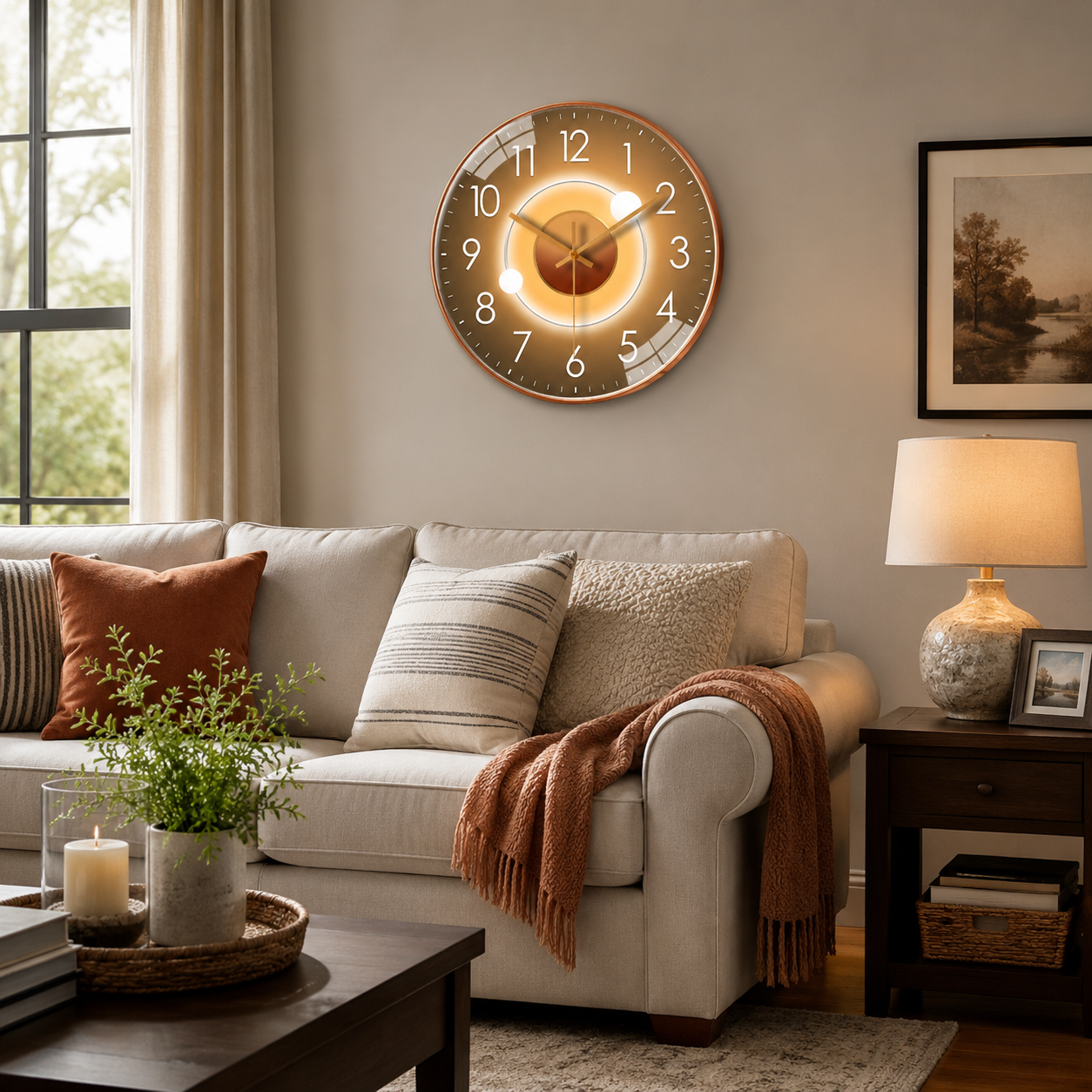 Classic Glass Dial Wall Clock