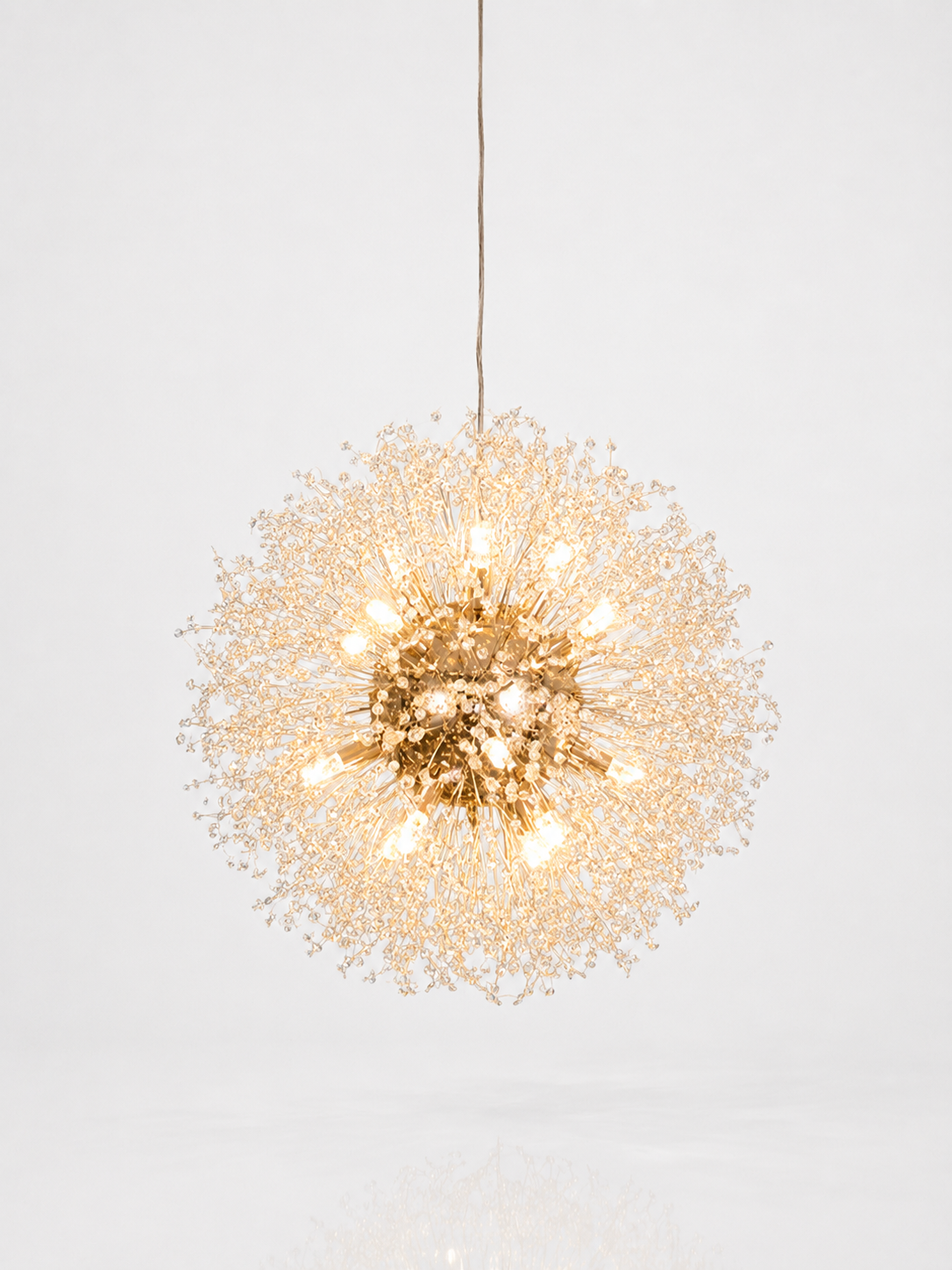 Caelora Chandelier | Modern Starburst Design, Soft Warm Light