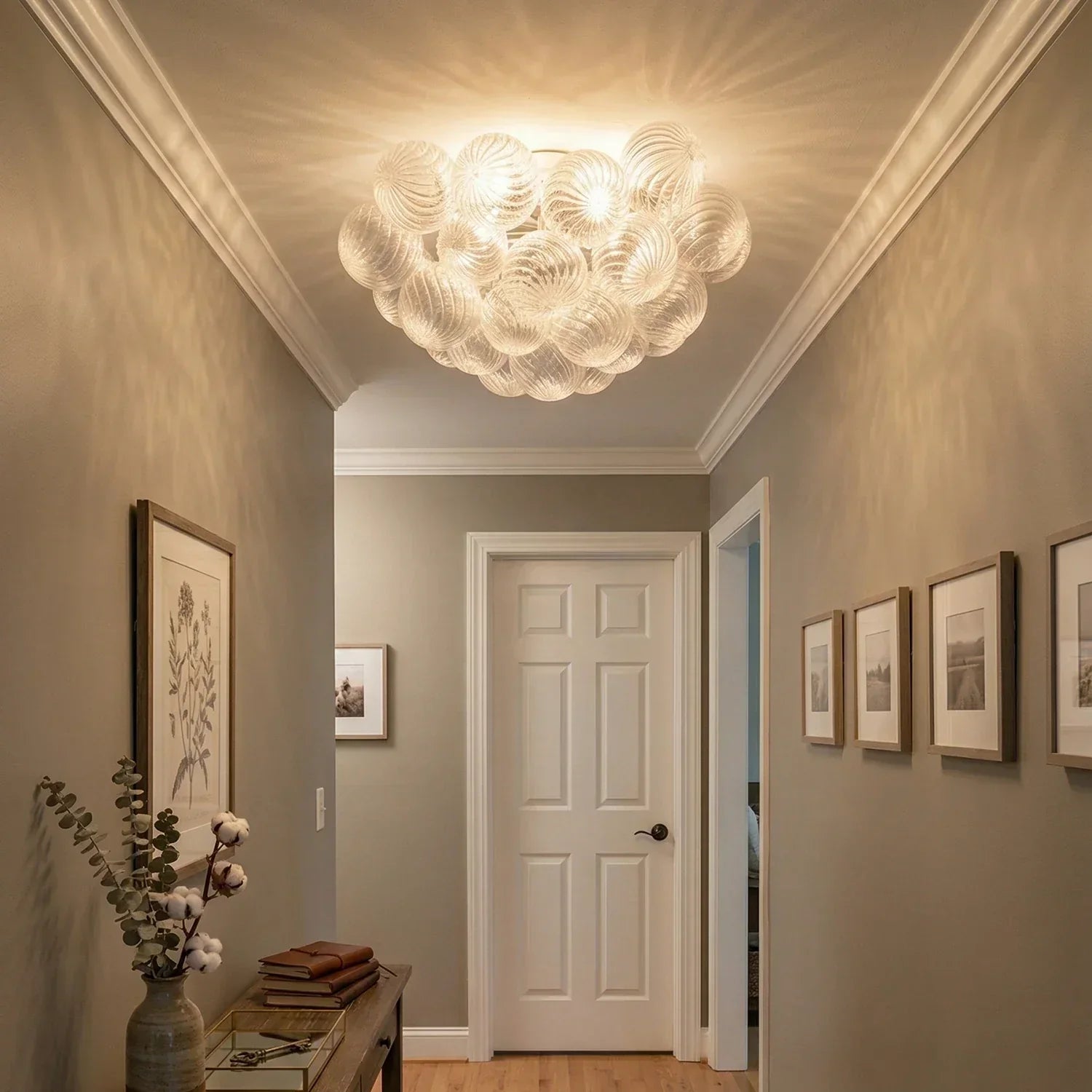 Bubble Glass Flush Mount Ceiling Lamps
