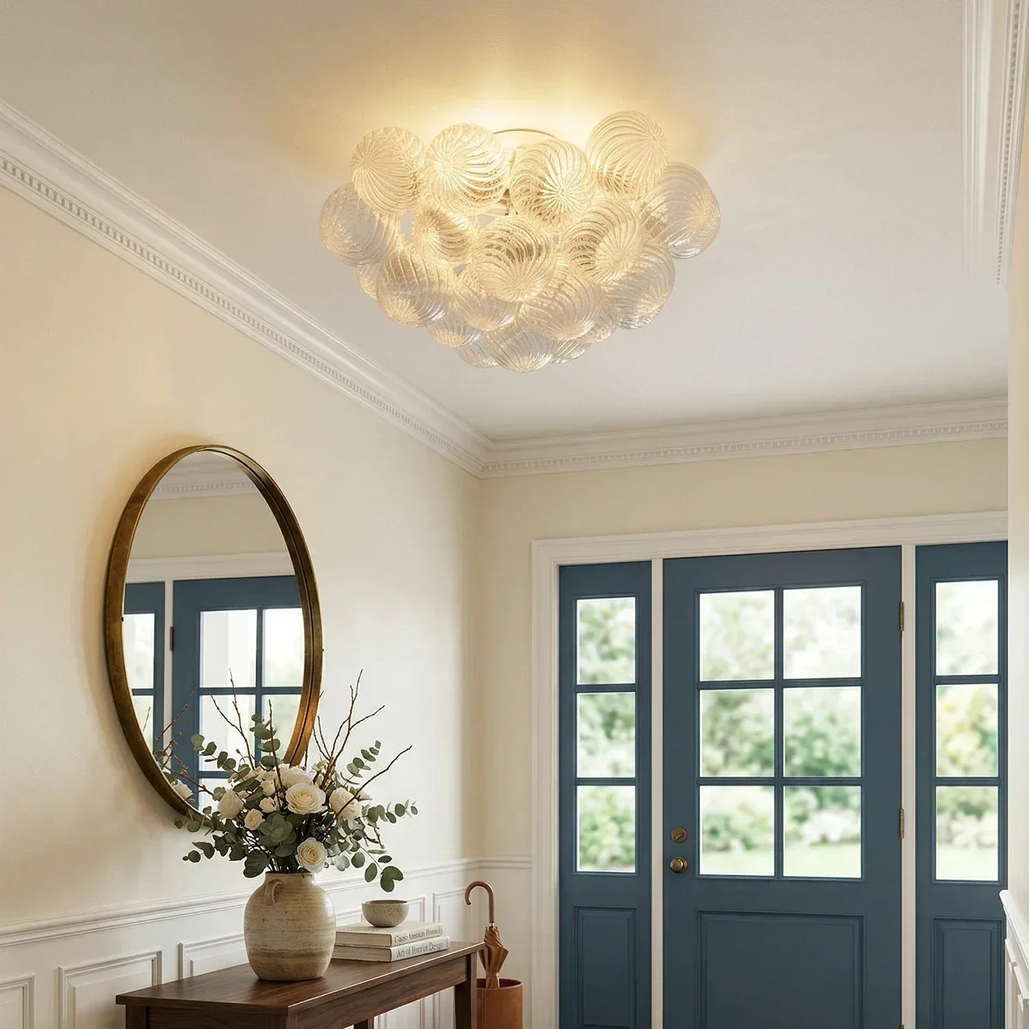 Bubble Glass Flush Mount Ceiling Lamps