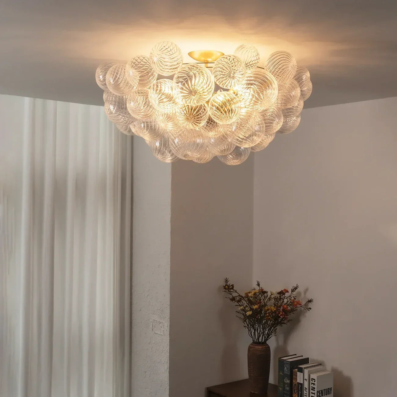 Bubble Glass Flush Mount Ceiling Lamps