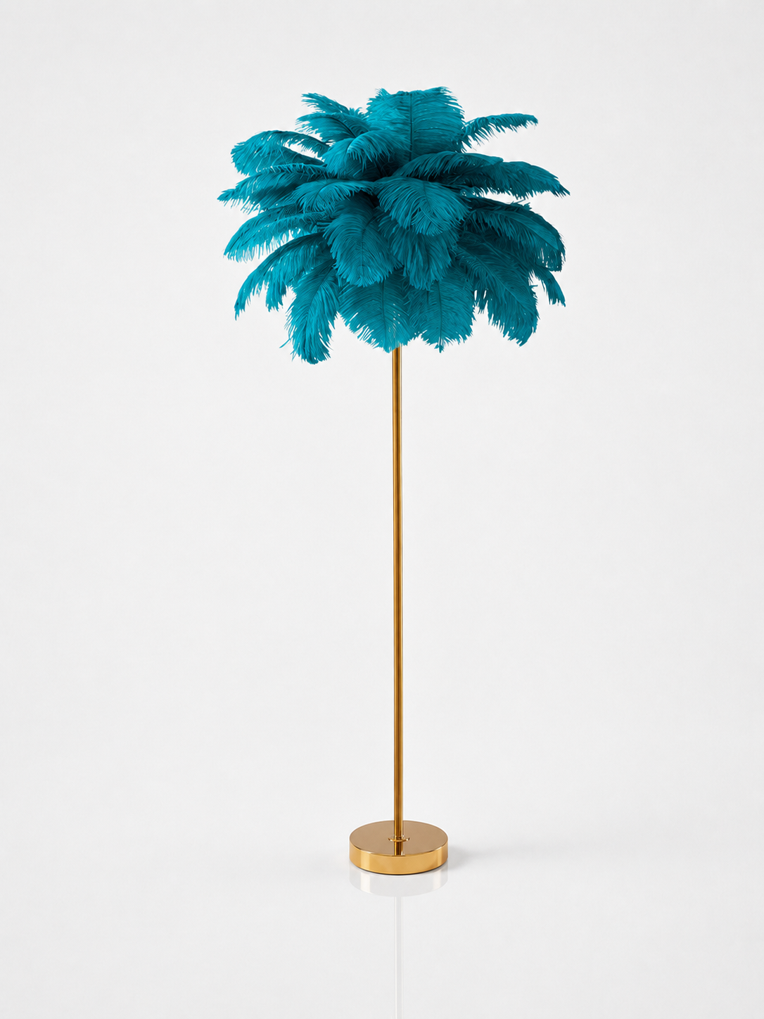Feather Palm Floor Lamp