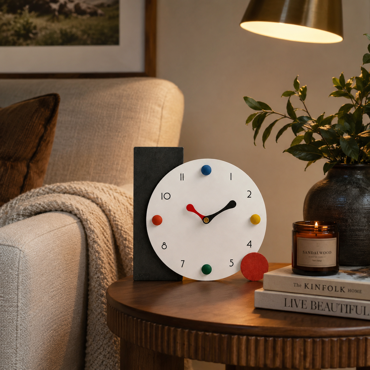 EdgeLine Analog Table Clock