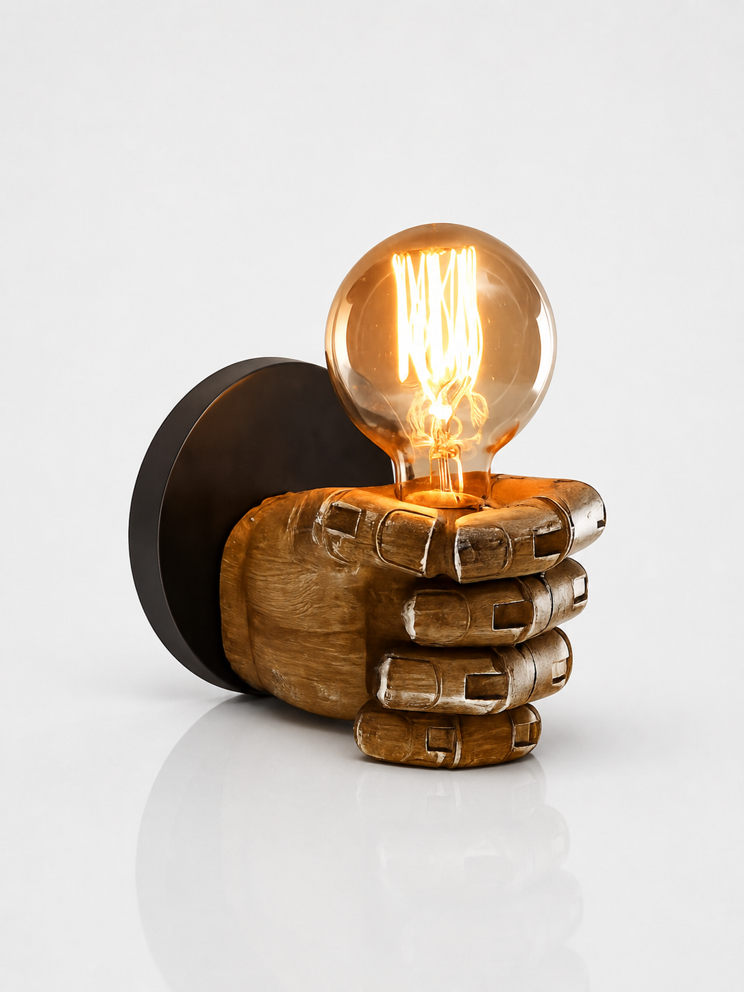 Vintage Fist Wall Lamp