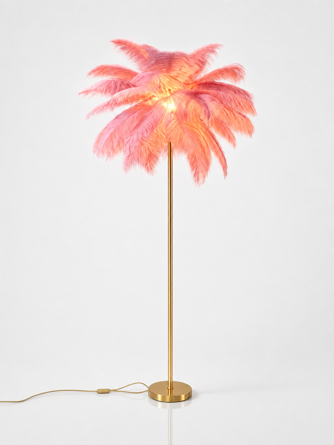 Feather Palm Floor Lamp