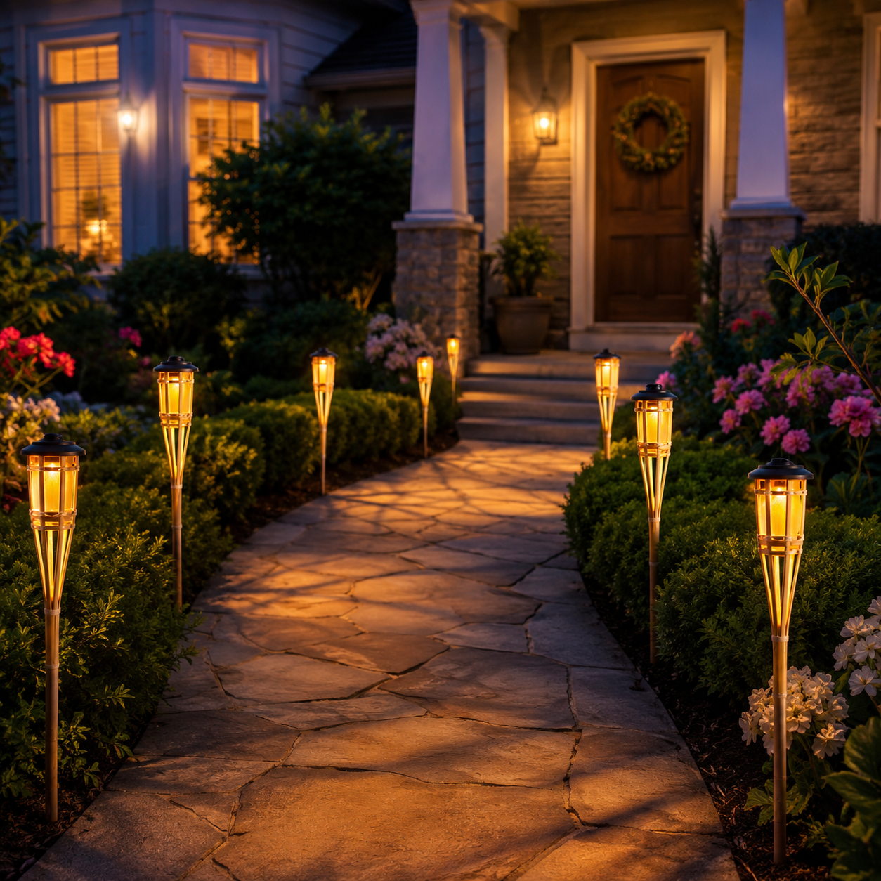 Flickering Flame Solar Outdoor Lights