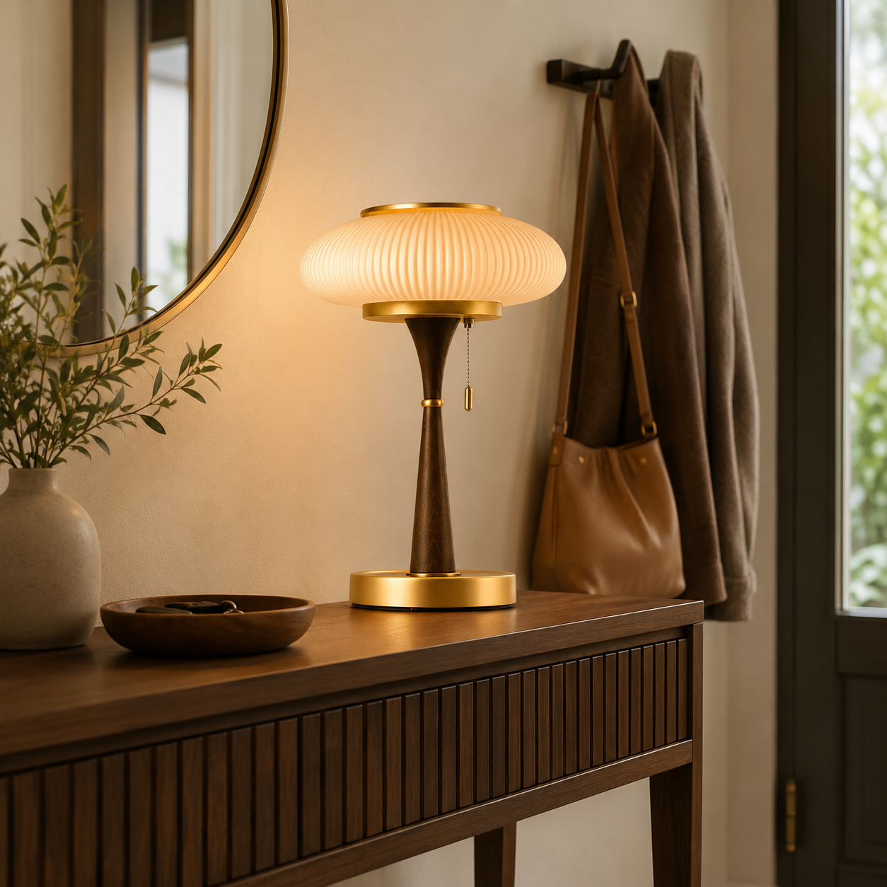 Mushroom Glass Table Lamp