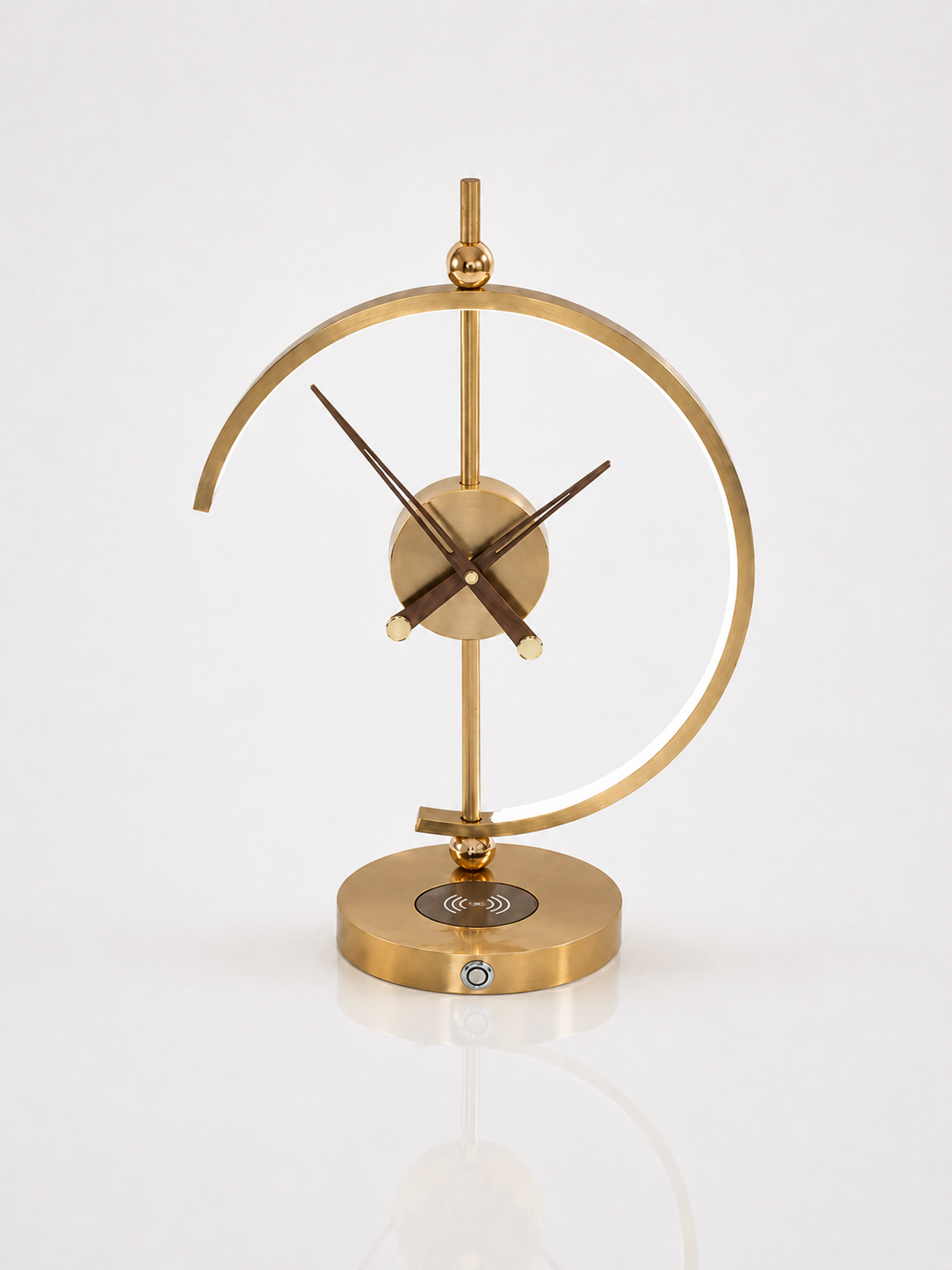 Vintage Clock LED Table Lamp with Touch Control & Dimmable Light