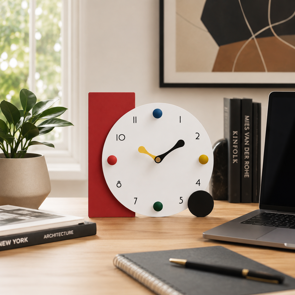 EdgeLine Analog Table Clock