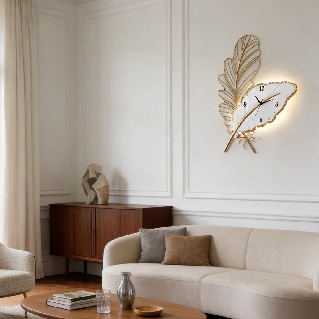 Feather LED Wall Clock