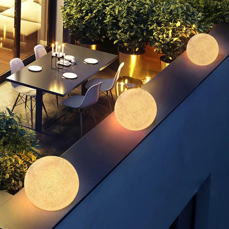 Lunara Moon Globe Pillar Outdoor Light