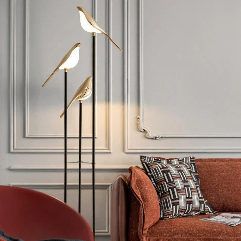 Avia Bird Floor Lamp Acrylic Aluminium LED