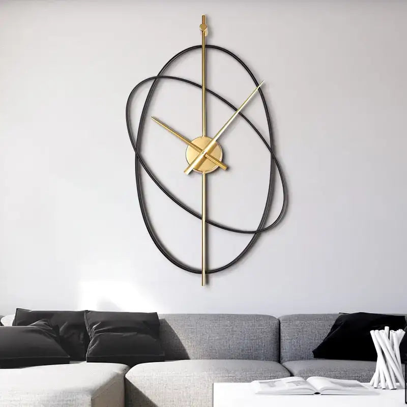 Geometric Open-Frame Wall Clock