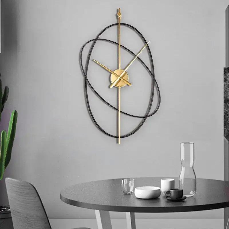Geometric Open-Frame Wall Clock