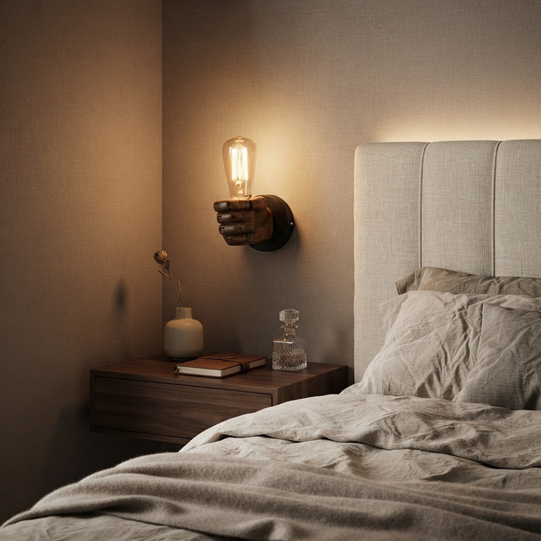 Vintage Fist Wall Lamp