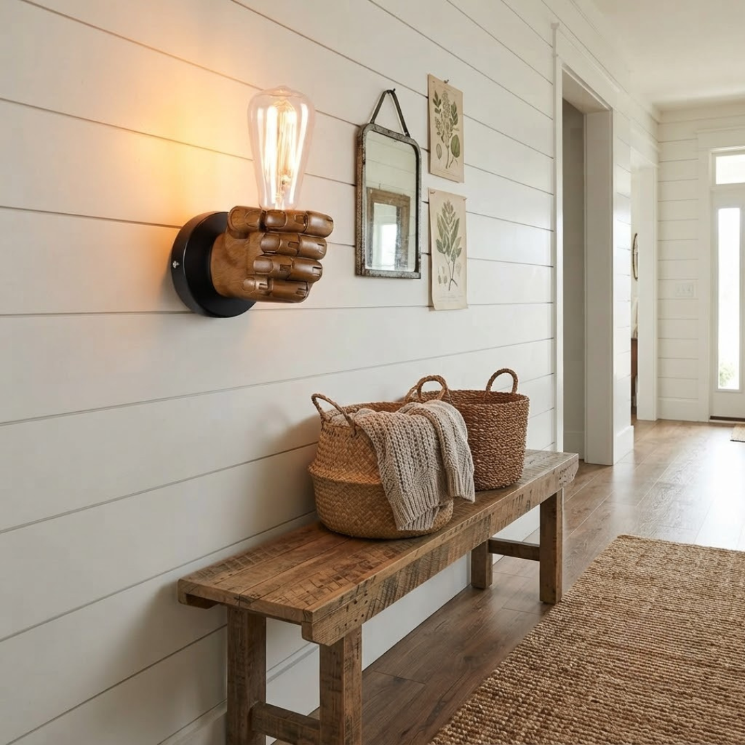 Vintage Fist Wall Lamp