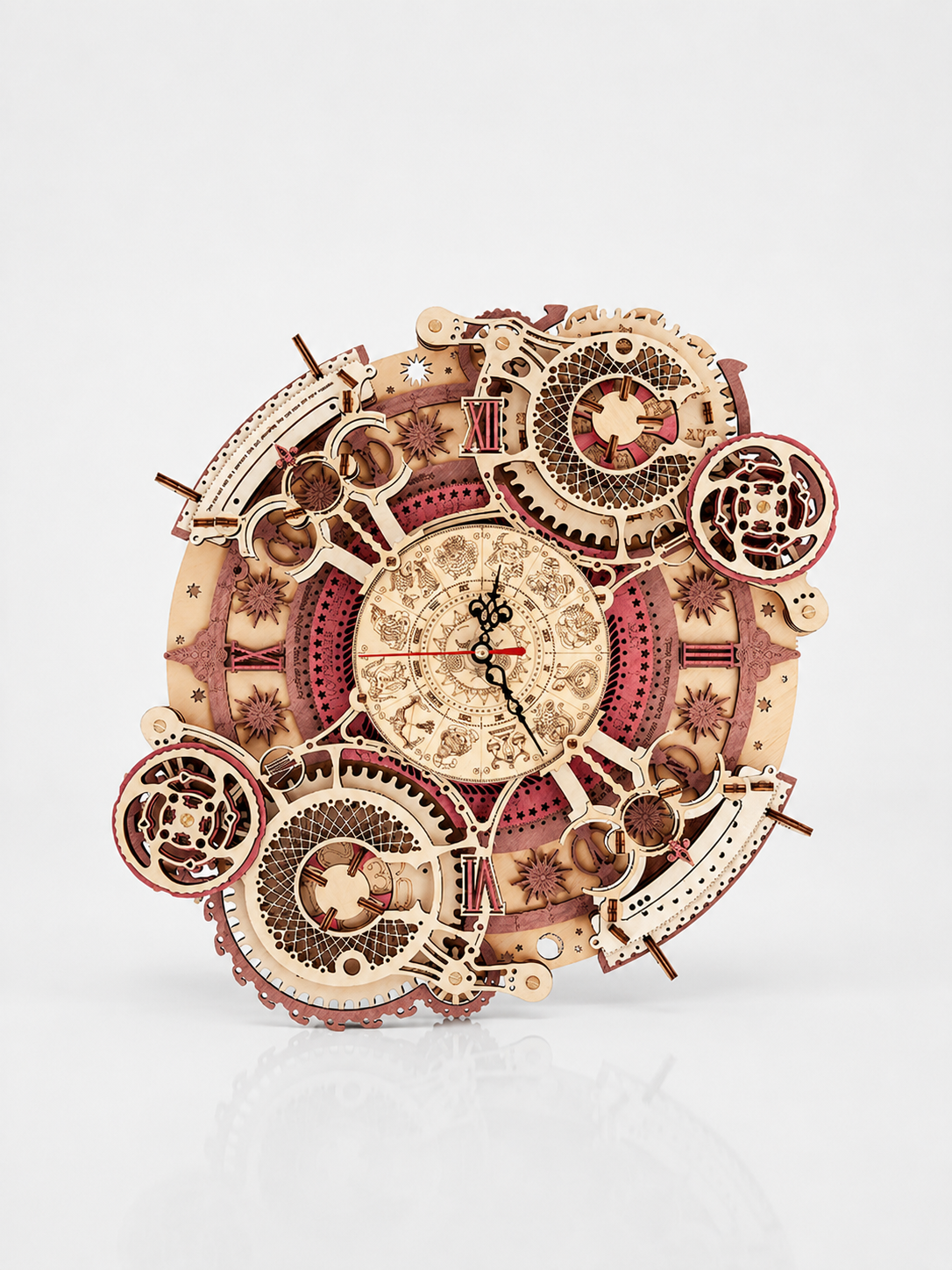 Astral Harmony Wooden Wall Clock