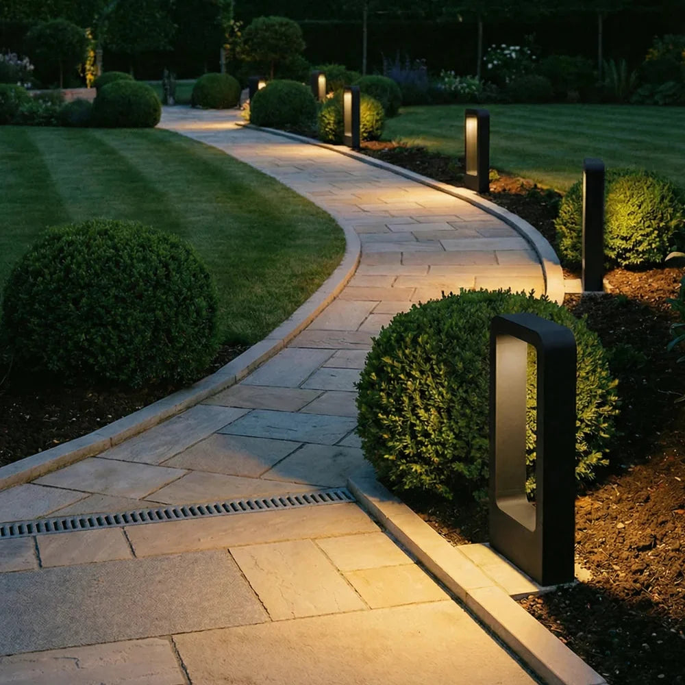 Modern Rectangular Garden Path Outdoor Light