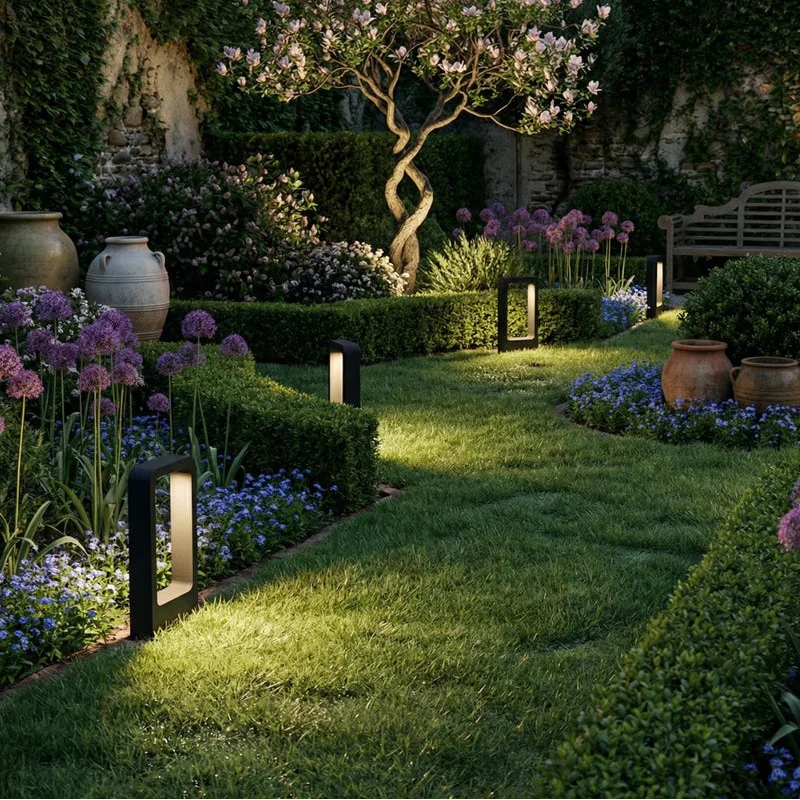 Modern Rectangular Garden Path Outdoor Light