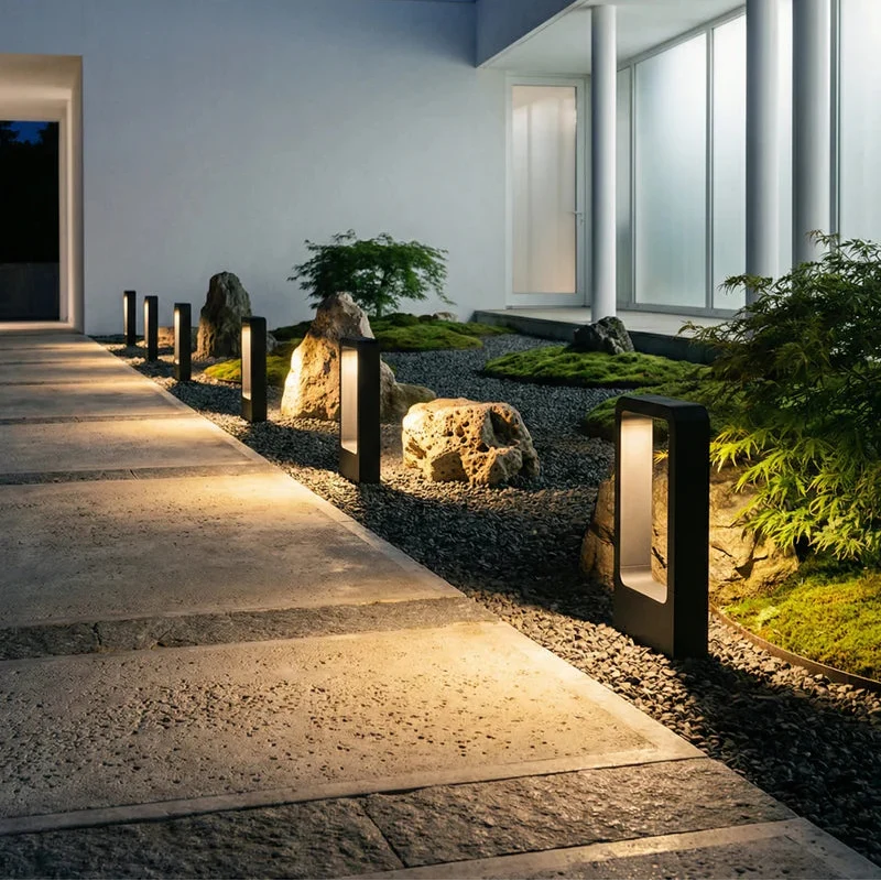 Modern Rectangular Garden Path Outdoor Light