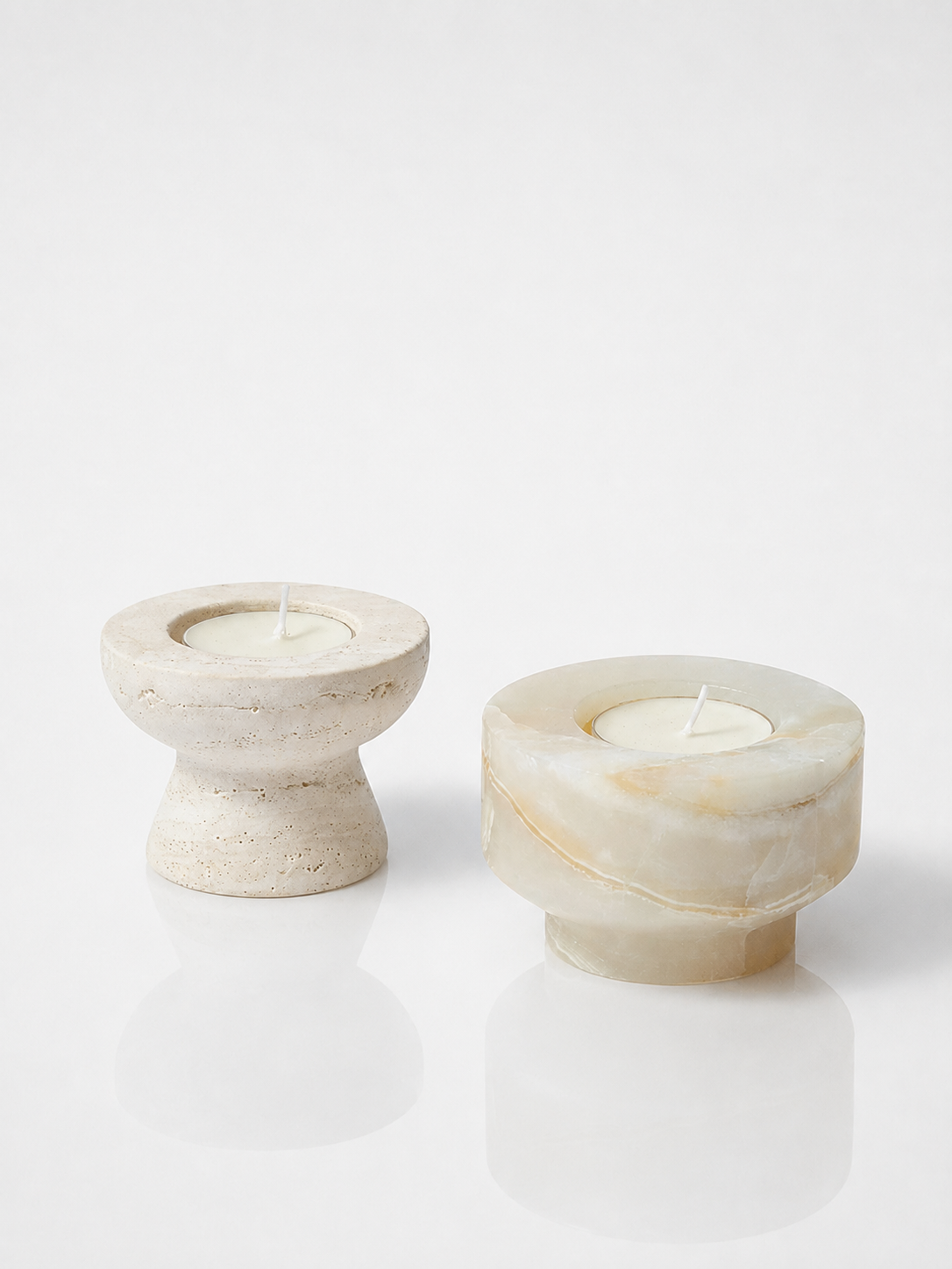 Artisan Stone Candle Holder