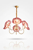 Glass Flower Chandelier Vintage 3 or 6 Head