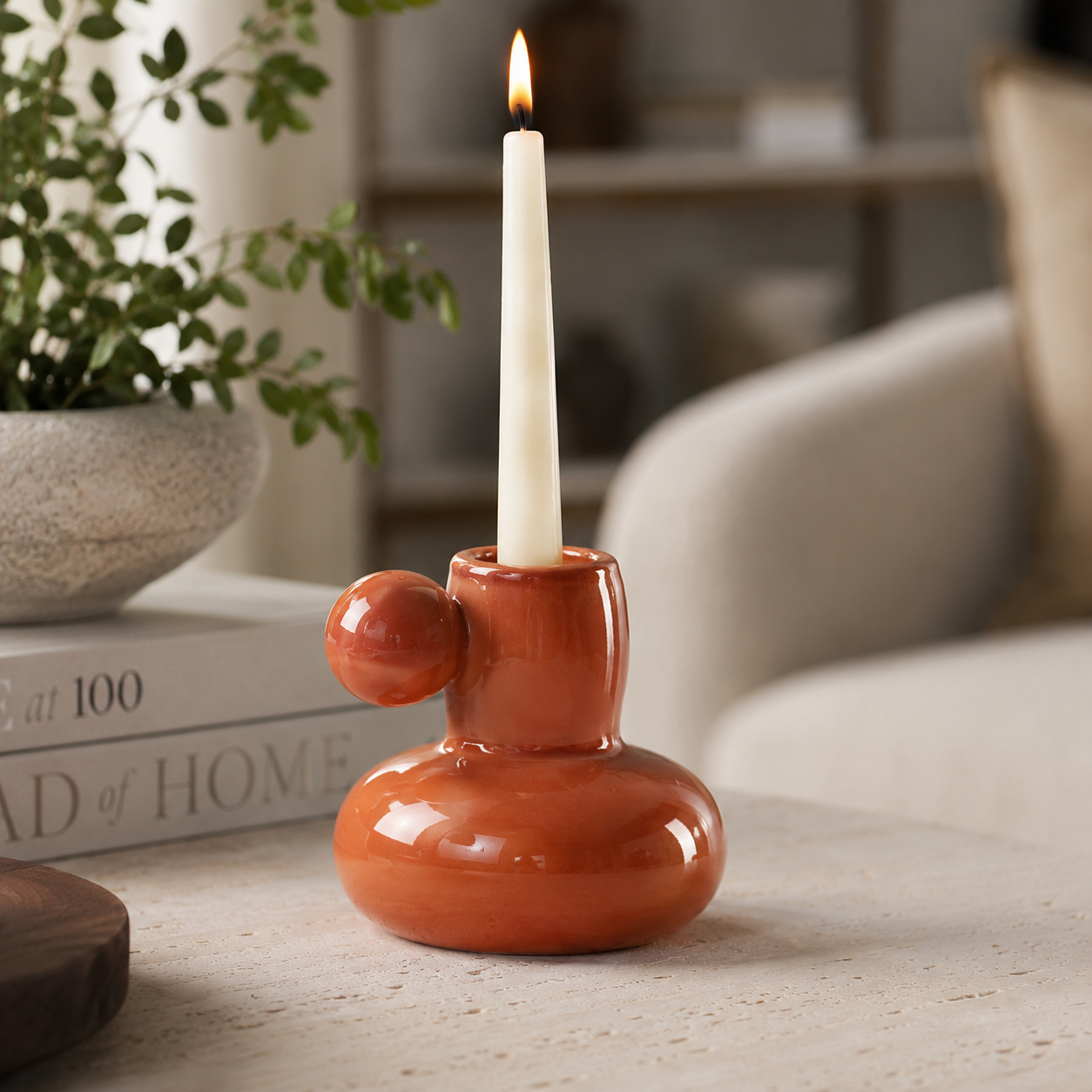 Colorful Glass Candle Holder