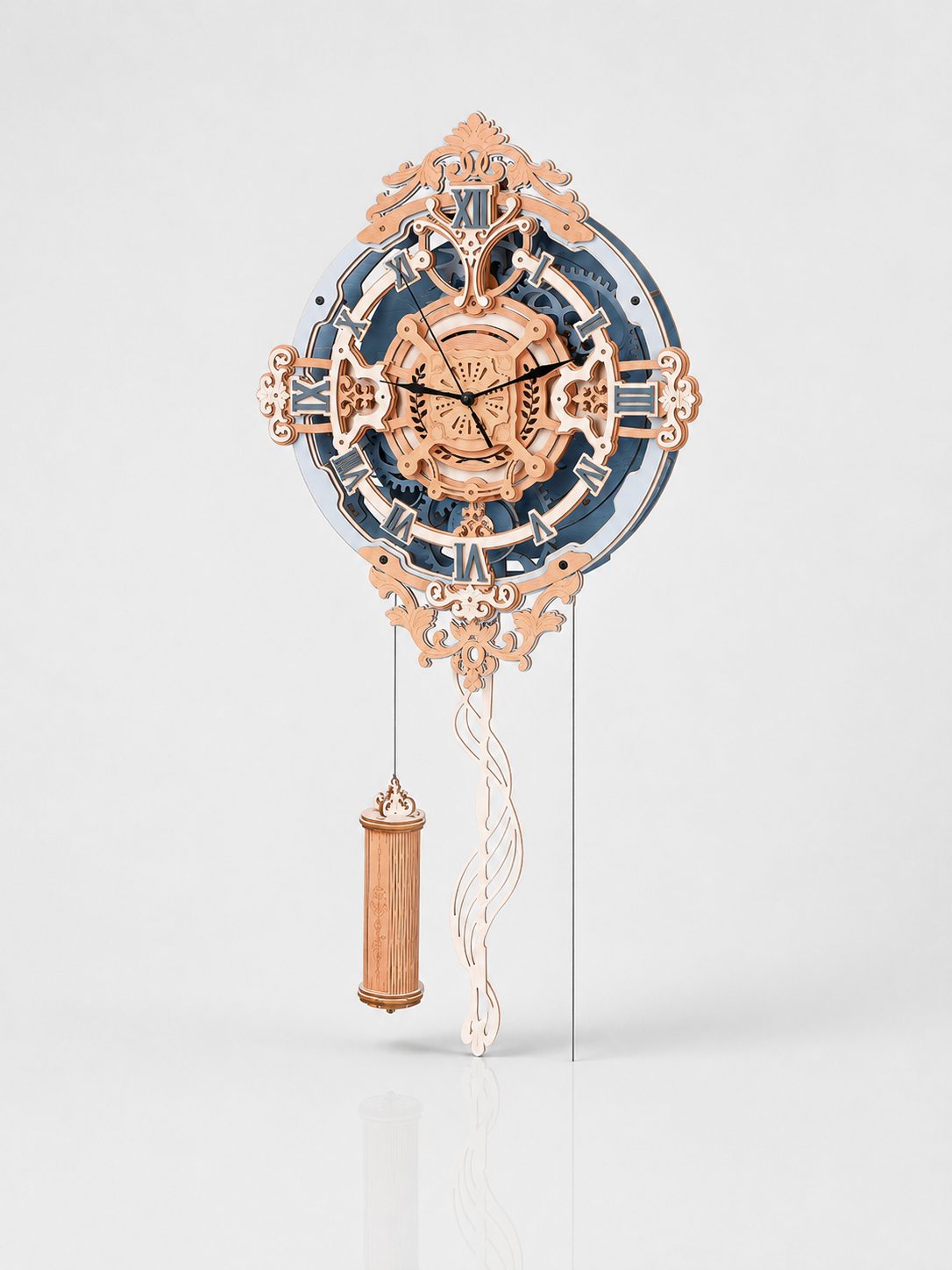 3D Wooden Romantic Puzzle Wall Clock
