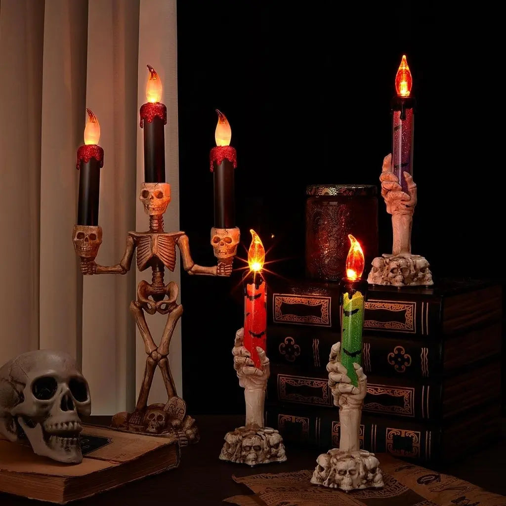 Bone Detail Candle Holder Centrepiece