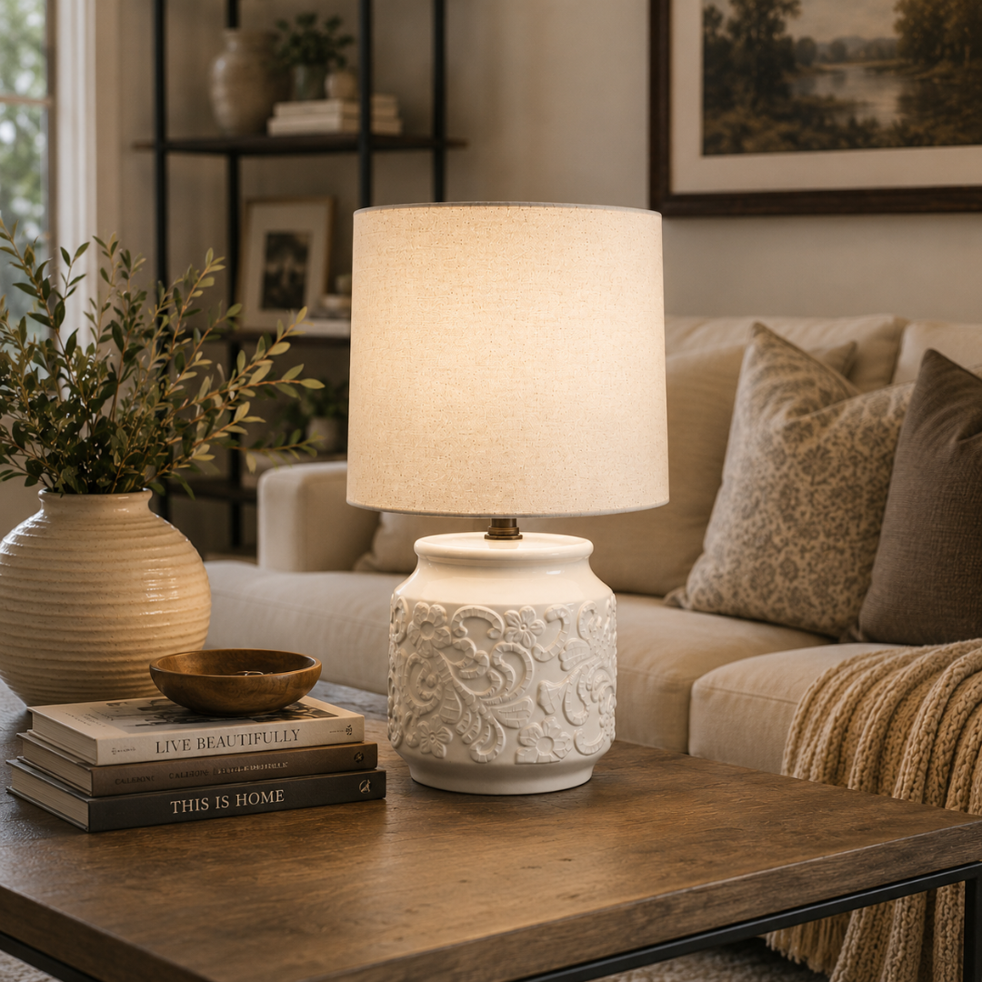 Ceramic Table Lamp White