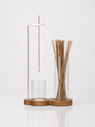Gourd Glass Hanging Incense Holder with Metal Clip Stand