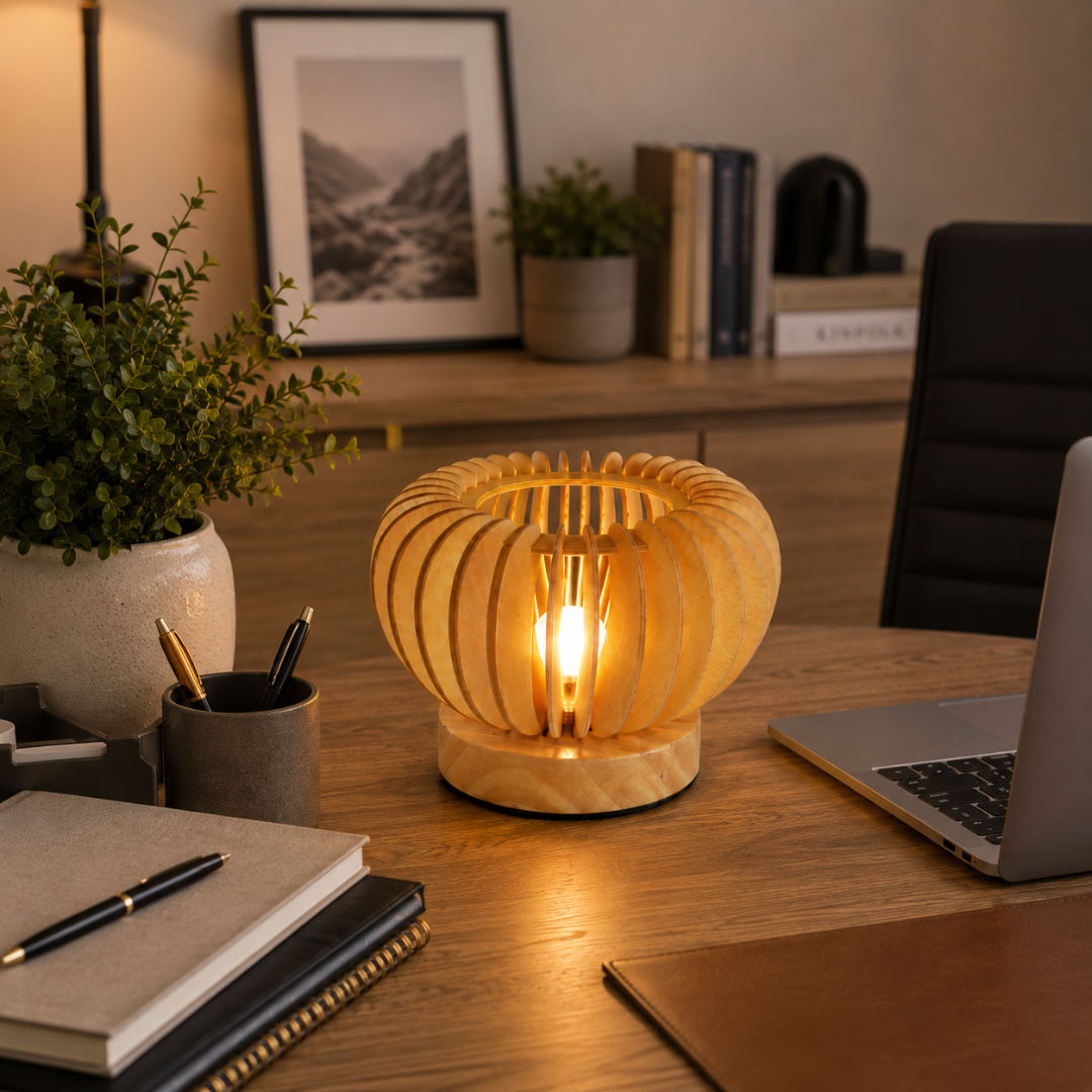 Wood Table Lamp