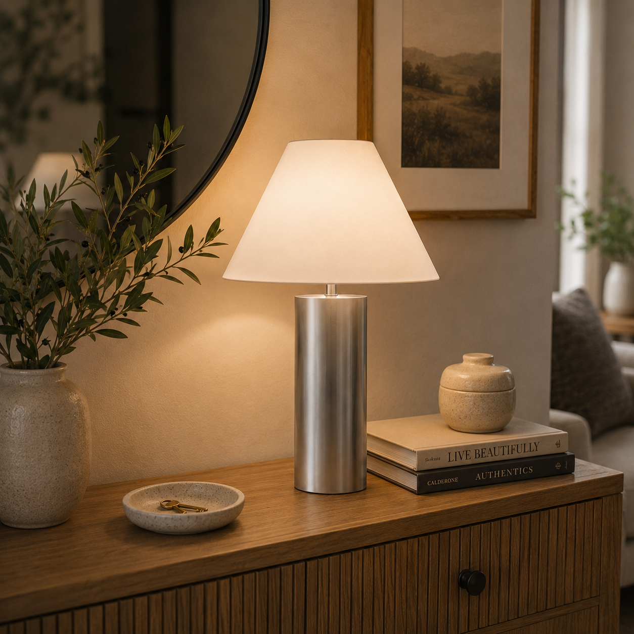 Nickel Table Lamp