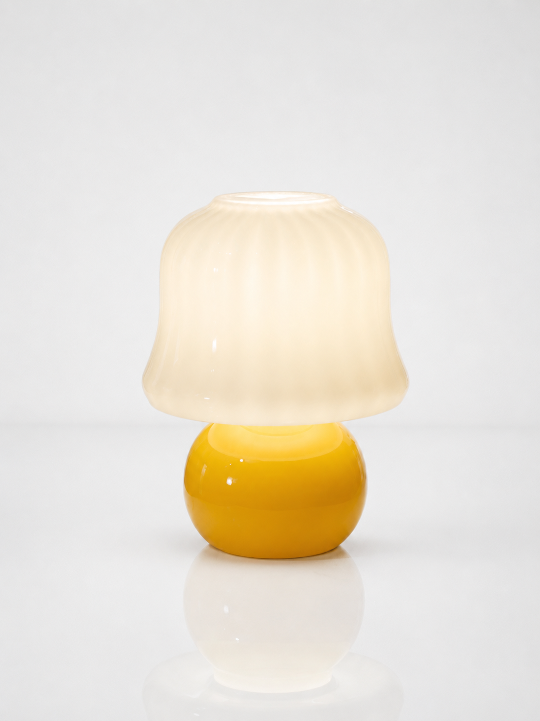 Glass Table Lamp Mushroom Shape